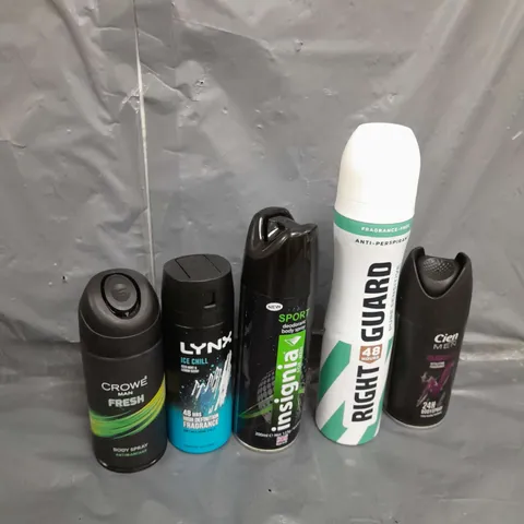 APPROXIMATELY 12 ASSORTED AEROSOLS TO INCLUDE LYNX BODY SPRAY , RIGHT GUARD BODY SPRAY , HAIRSPRAY , ETC 