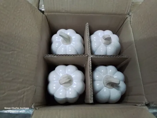 PALLET CONTAINING 96 X BOXES OF 4 BRAND NEW CERAMIC PUMPKINS 