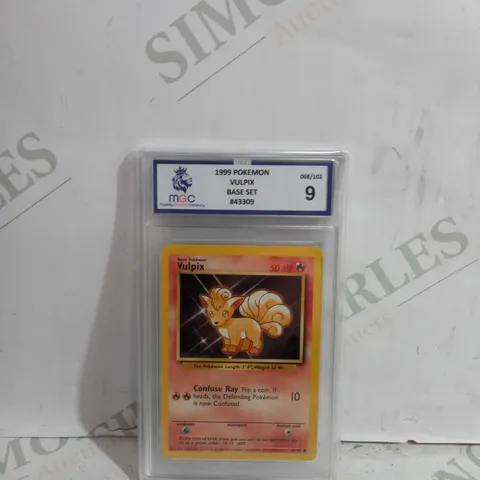 FRAMED 1999 POKEMON CARD VULPIX REPLICA