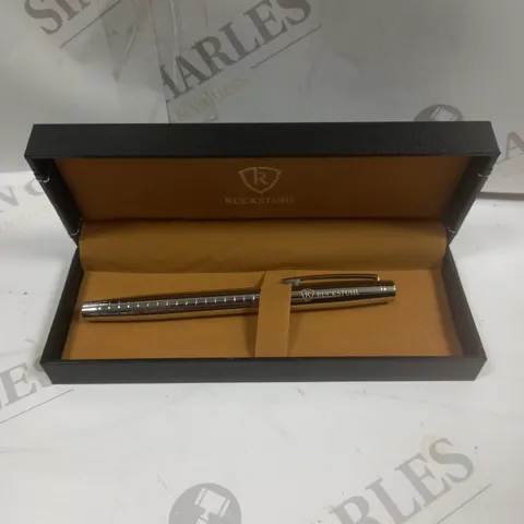 RUCKSTUHL STAINLESS STEEL LUXURY PEN IN GIFT BOX – HAND ASSEMBLED