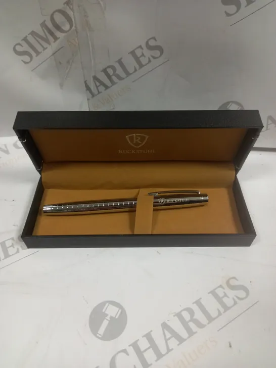 RUCKSTUHL STAINLESS STEEL LUXURY PEN IN GIFT BOX – HAND ASSEMBLED