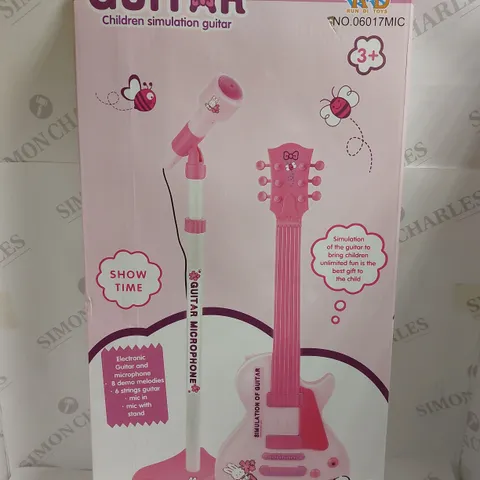 RUN DI TOYS CHILDRENS SIMULATION GUITAR WITH MICROPHONE