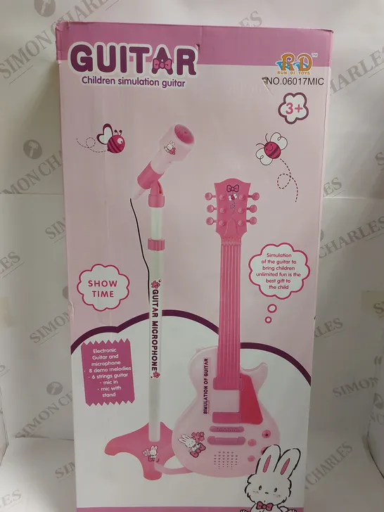 RUN DI TOYS CHILDRENS SIMULATION GUITAR WITH MICROPHONE