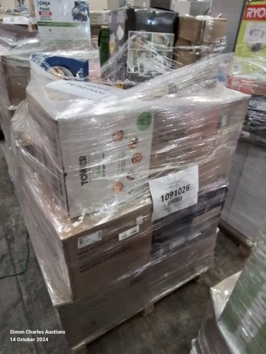 PALLET OF APPROXIMATELY 21 UNPROCESSED RAW RETURN HOUSEHOLD AND ELECTRICAL GOODS TO INCLUDE;