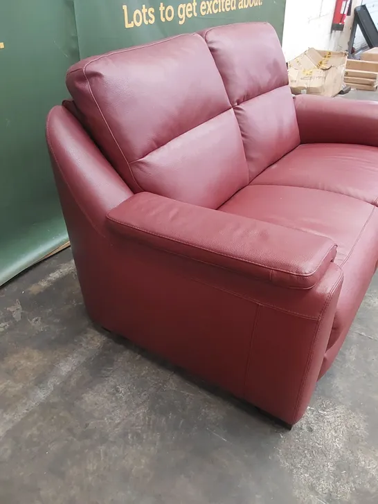 QUALITY DESIGNER ITALIAN MADE PARMA 2 SEATER LEATHER LOVESEAT SOFA