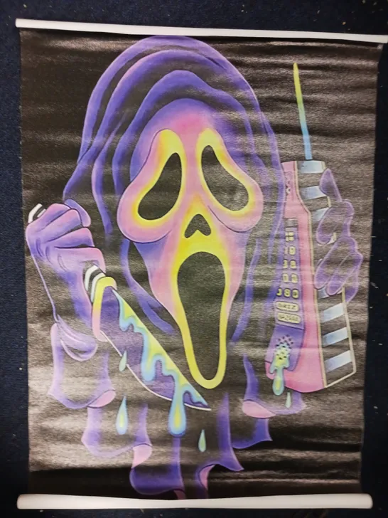 SCREAM GHOST FACE NEON ART PRINT