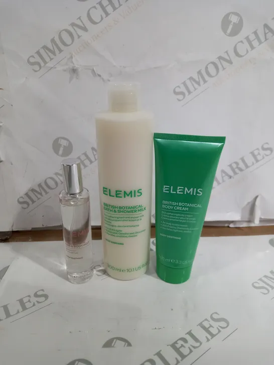 ELEMIS BRITISH BOTANICAL BATH & SHOWER MILK AND BODY MILK AND HAOR AND BODY MIST