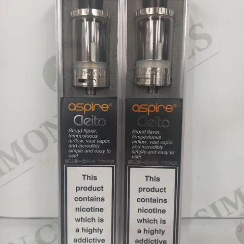 LOT OF 2 ASPIRE CLEITO SUB-OHM TANK KITS