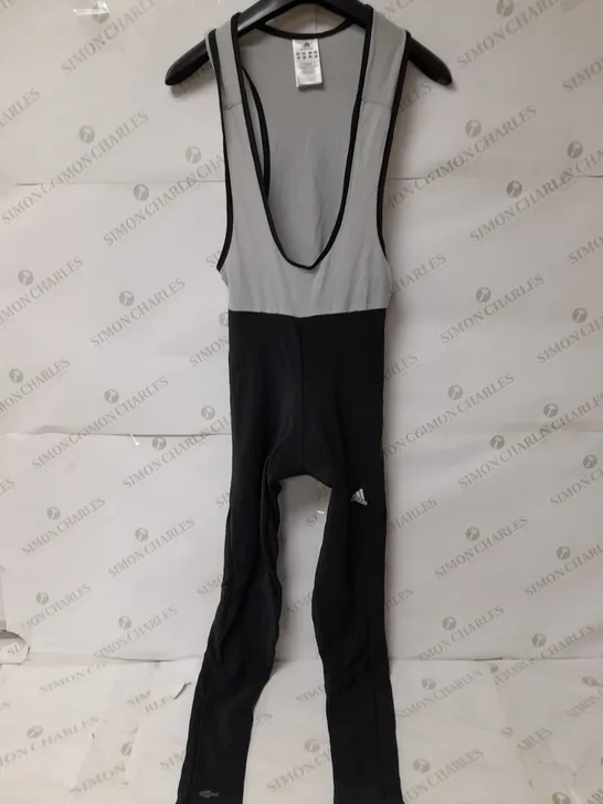 ADIDAS SPORT JUMPSUIT WITH CROTCH PADDING IN BLACK AND GREY SIZE M