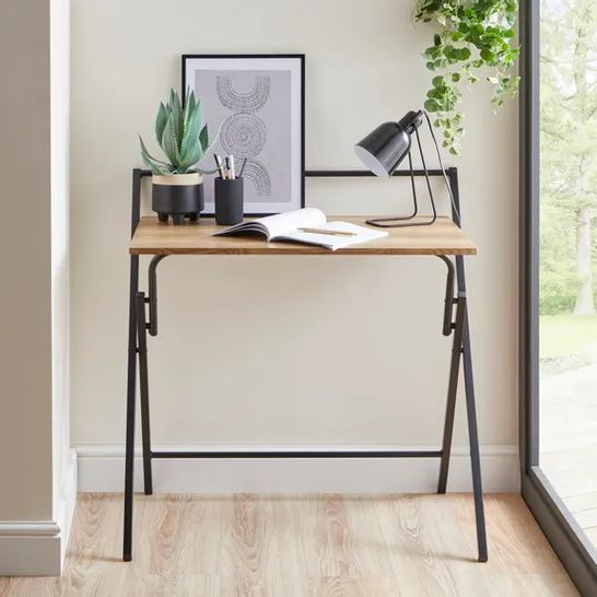 BOXED EVELYN FOLDING DESK OAK