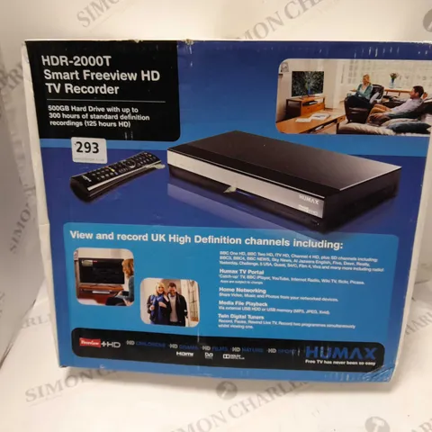 BOXED HUMAX HDR-2000T FREEVIEW HD TV RECORDER