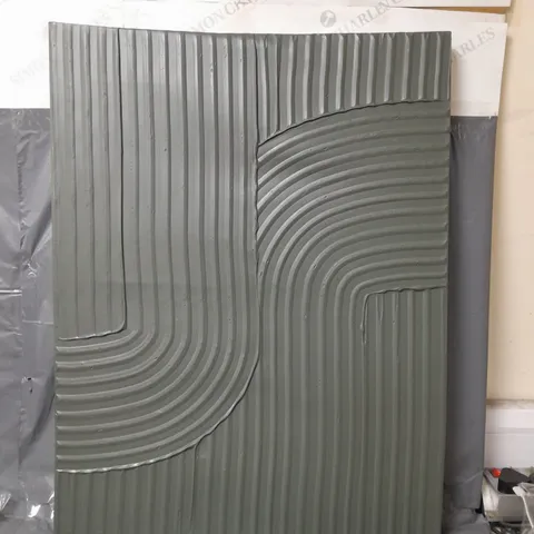 DARK GREEN RIBBED HAND PAINT - 60X80 - COLLECTION ONLY