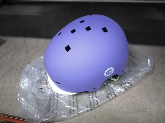 A BOX OF 11 CHILDREN'S HELMETS IN PURPLE