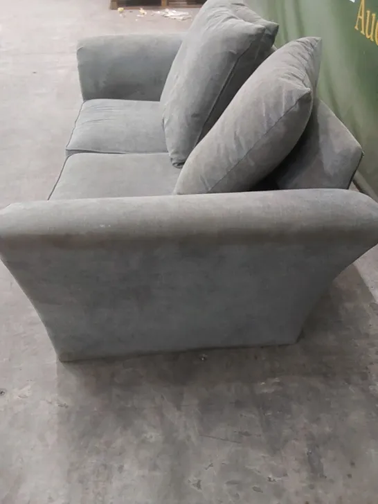 DURY 2 SEATER FABRIC UPHOLSTERED SOFA - GREY