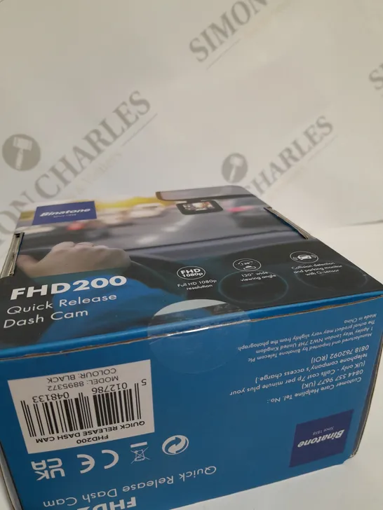 BOXED AND SEALED BINATONE FHD200 FULL HD QUICK RELEASE DASH CAM