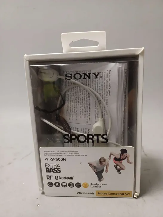 BOXED SONY WI-SP600N SPORTS WIRELESS NOISE CANCELLING IN-EAR HEADPHONES