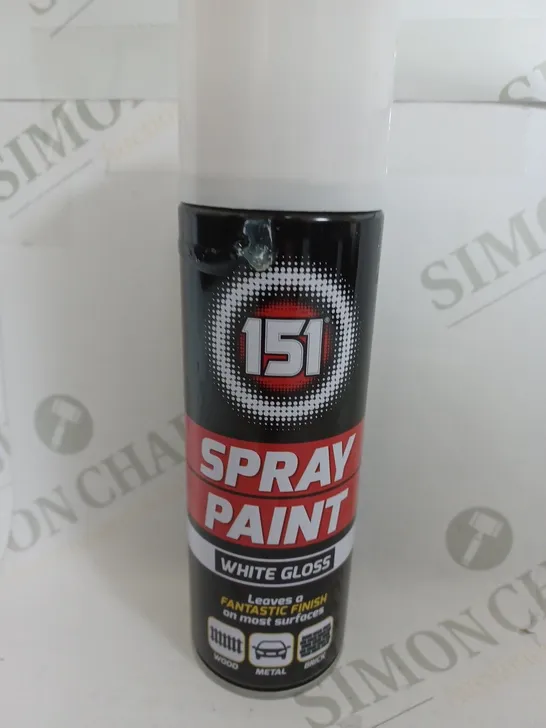 BOX OF APPROX 11 151 SPRAY PAINT WHITE GLOSS -100G