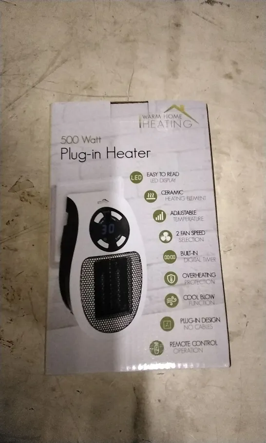 WARM HOME CERAMIC PLUG IN HEATER