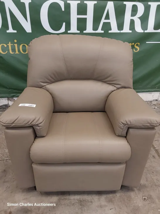 QUALITY BRITISH DESIGNER G PLAN CHLOE MANUAL RECLINING EASY CHAIR MOCCA LEATHER 