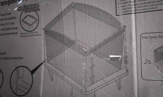 BOXED 10X8FT RECTANGULAR TRAMPOLINE PARTS (ONLY 1 OF 2 BOXES)