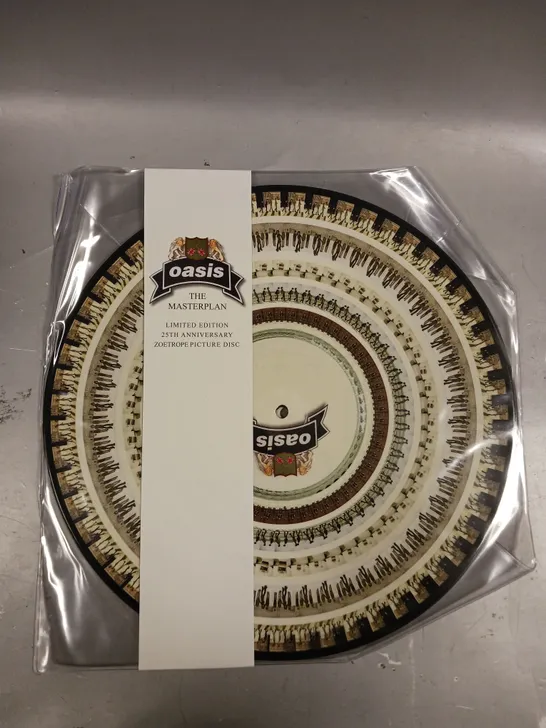 OASIS THE MASTERPLAN LIMITED EDITION 25TH ANNIVERSARY ZOETROPE PICTURE DISC VINYL 