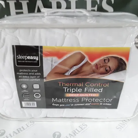 SLEEP EASY DOUBLE THERMAL CONTROL MATTRESS PROTECTOR 