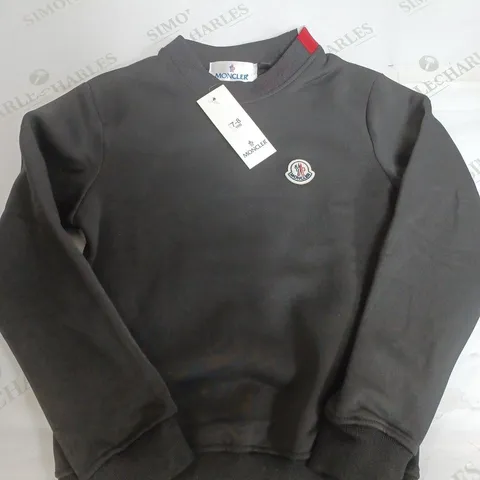 MONCLER TRACKSUIT JUMPER IN BLACK - 7-8 YEARS