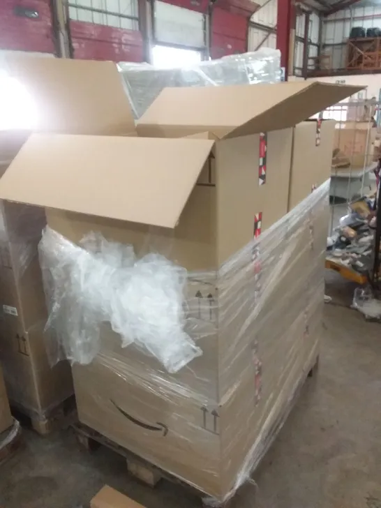 PALLET OF ASSORTED ITEMS TO INCLUDE TOYS, WATCH STRAPS, CAKE STANDS, CHRISTMAS DECOR, LAMPS ETC