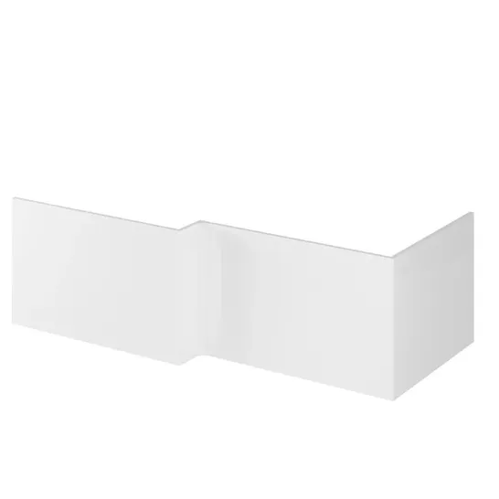 BOXED SHOWER BATH PANEL - GLOSS WHITE (1 BOX)