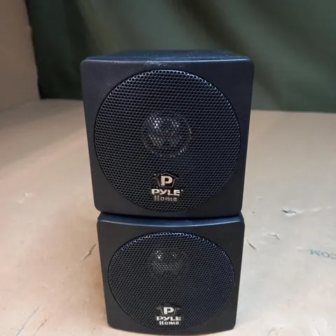 PYLE HOME PCB3BK BLACK 3" 100W MINI CUBE SPEAKER PAIR