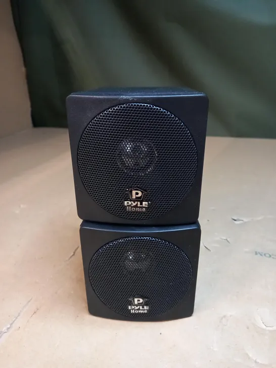 PYLE HOME PCB3BK BLACK 3" 100W MINI CUBE SPEAKER PAIR