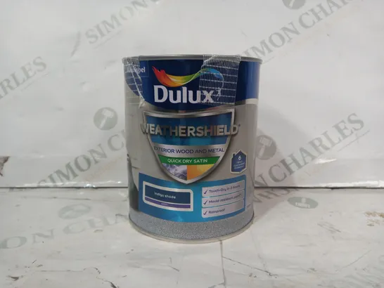 DULUX WEATHERSHIELD EXTERIOR WOOD AND METAL PAINT IN INDIGO SHADE (750ML)