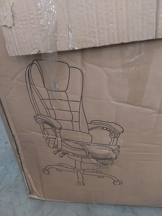 BOXED BLACK OFFICE GAMING CHAIR 