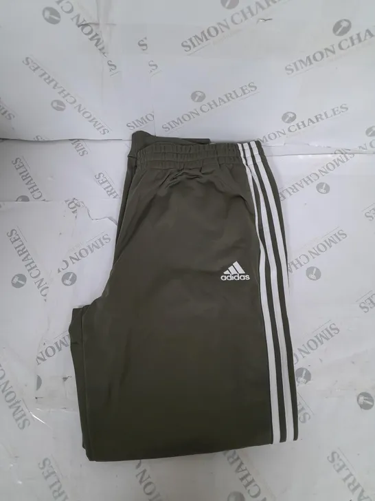 ADIDAS LOGO KHAKI TRACKSUIT BOTTOMS SIZE XL