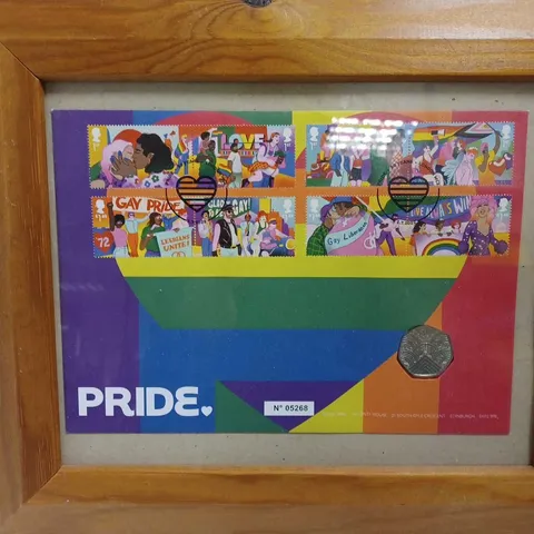 FRAMED PRIDE EDITION 50P PIECE