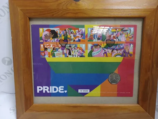 FRAMED PRIDE EDITION 50P PIECE