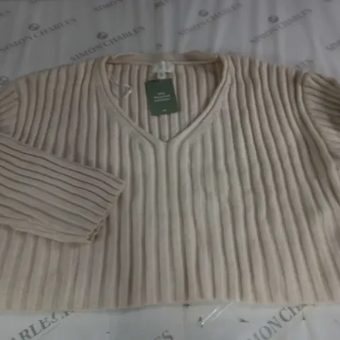 H&M V-NECK CROPPED JUMPER - EUR M