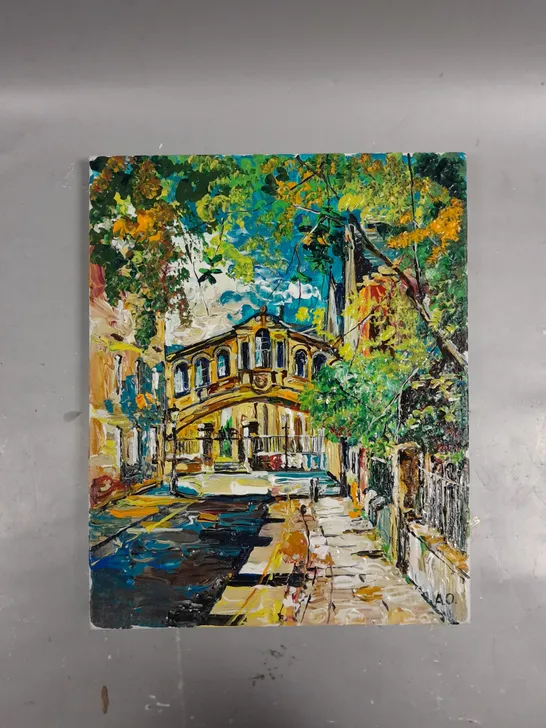 SIGNED ALEKSANDRE OSEPASHVILI VENICE CANAL SCENE CANVAS PAINTING 