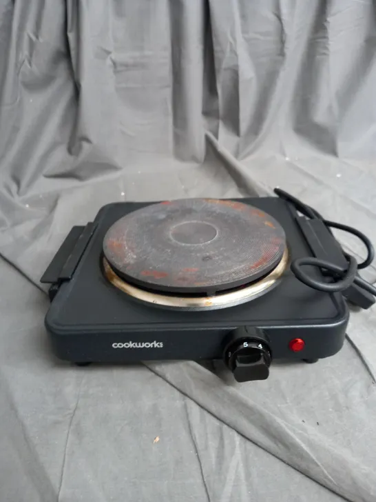 BOXED COOKWORKS BLACK TABLE TOP HOTPLATE 