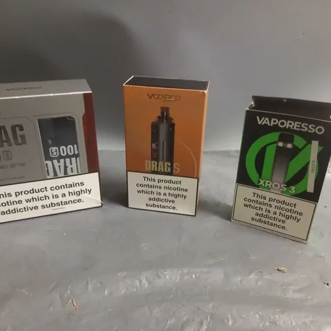 APPROXIMATELY 20 BOXED E-CIGARETTES TO INCLUDE VOOPOO AND VAPORESSO 