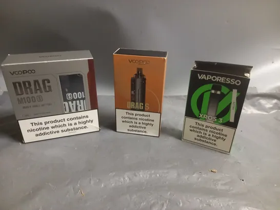 APPROXIMATELY 20 BOXED E-CIGARETTES TO INCLUDE VOOPOO AND VAPORESSO 