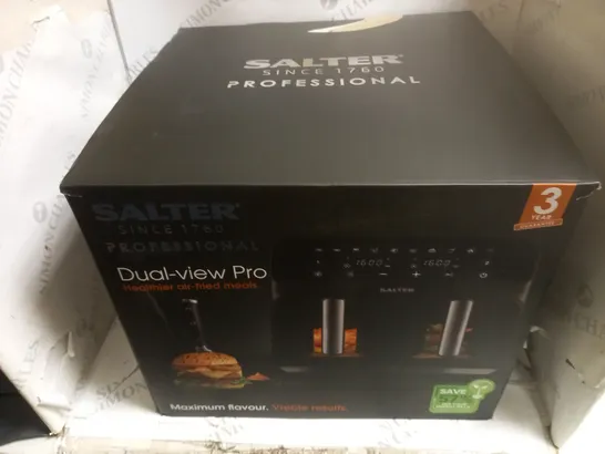 BOXED SALTER DUAL AIR FRYER 7.6L