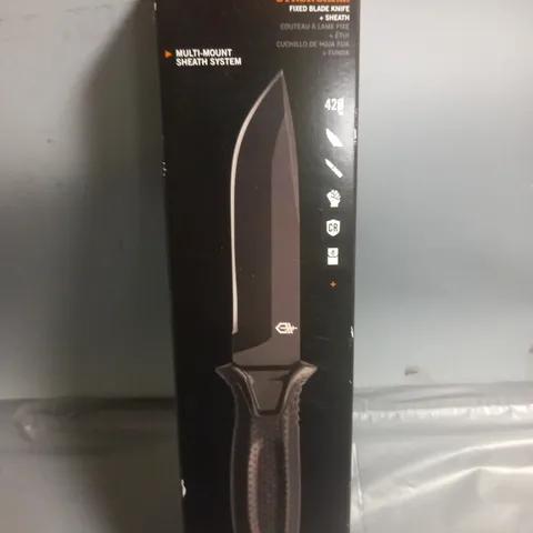 BOXED GERBER STRONGARM FIXED BLADE KNIFE AND SHEATH