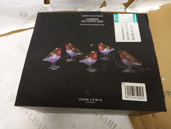 JOHN LEWIS 5 ROBINS ICE WHITE LEDS 