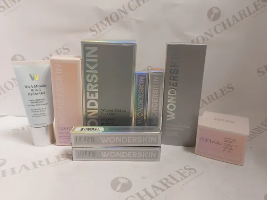 APPROX 8 WONDERSKIN ITEMS TO INCLUDE ALL DAY GLOW FACE CREAM, LIP MASQUE AND WONDER BLADING DREAM BROW