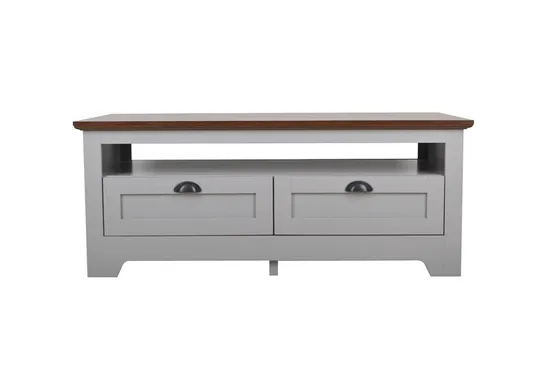 DEVON STORAGE COFFEE TABLE GREY/WALNUT  RRP £119