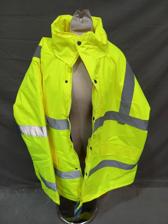 PORTWEST HEAVY WEIGHTED HIGH VIS PADDED JACKET - 3XL