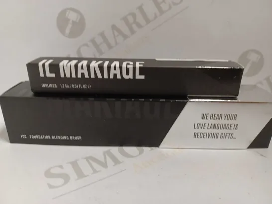 IL MAKIAGE INKLINER (BLACK) AND FOUNDATION BRUSH (BRUSH 100)