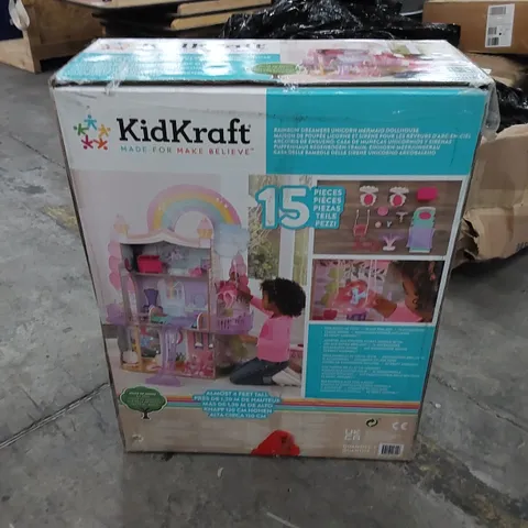BOXED KIDKRAFT 15 PIECE GIRLS DOLL HOUSE PLAYSET