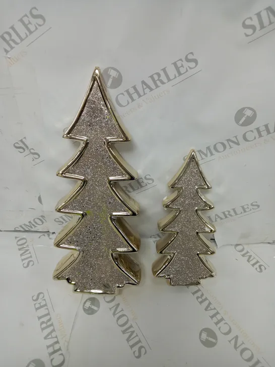 JULIEN MACDONALD SET OF 2 GLITTER TREES 